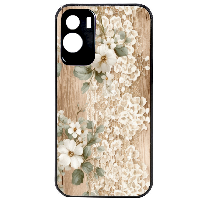 Coque noire taperso pour Honor 70 LITE 90 et LITE avec motif bois et dentelle 1 protection antichoc personnalisée