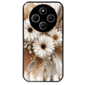 Coque noire taperso pour POCO C75 avec motif dreamcatcher marguerite protection antichoc personnalisée