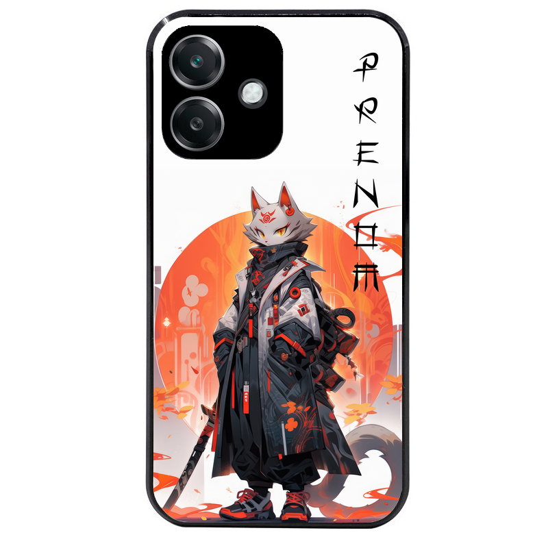 Coque noire taperso pour OPPO A40 avec motif anime chat japan personnalise protection antichoc personnalisée