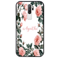 Coque noire taperso pour OPPO A5 A9 2020 avec motif cadre fleur pastel personnalisee protection antichoc personnalisée