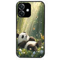 Coque noire taperso pour OPPO A40 avec motif panda bambou protection antichoc personnalisée