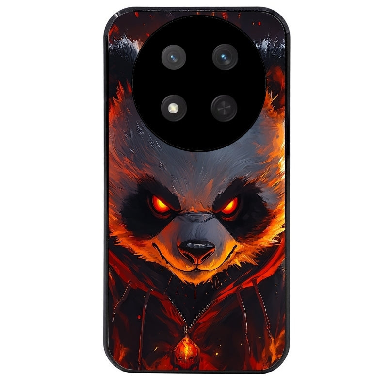 Coque noire taperso pour Magic 7 LITE et PRO avec motif panda very angry protection antichoc personnalisée