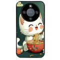 Coque noire taperso pour Magic 5 6 LITE et PRO avec motif chat ramen nuage protection antichoc personnalisée