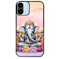 Coque noire taperso pour Redmi A1 et A2 avec motif elephant namaste protection antichoc personnalisée