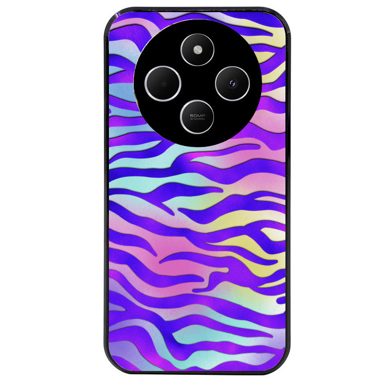 Coque noire taperso pour POCO C75 avec motif zebre color protection antichoc personnalisée