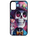 Coque noire taperso pour Moto E13 E14 E15 avec motif tete de mort tag protection antichoc personnalisée