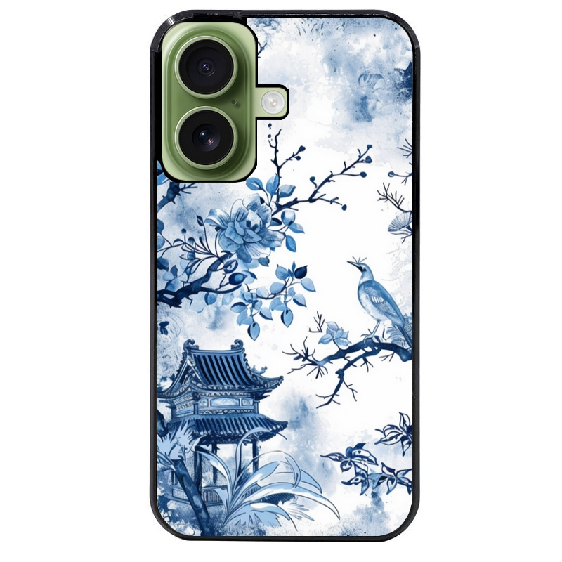 Coque noire taperso pour Iphone 17 17E AIR MAX PRO avec motif japan art protection antichoc personnalisée
