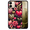 Coque noire taperso pour OPPO A6 A6X 4G et 5G avec motif coeur et leopard protection antichoc personnalisée