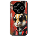 Coque noire taperso pour POCO C75 avec motif lapin tag protection antichoc personnalisée