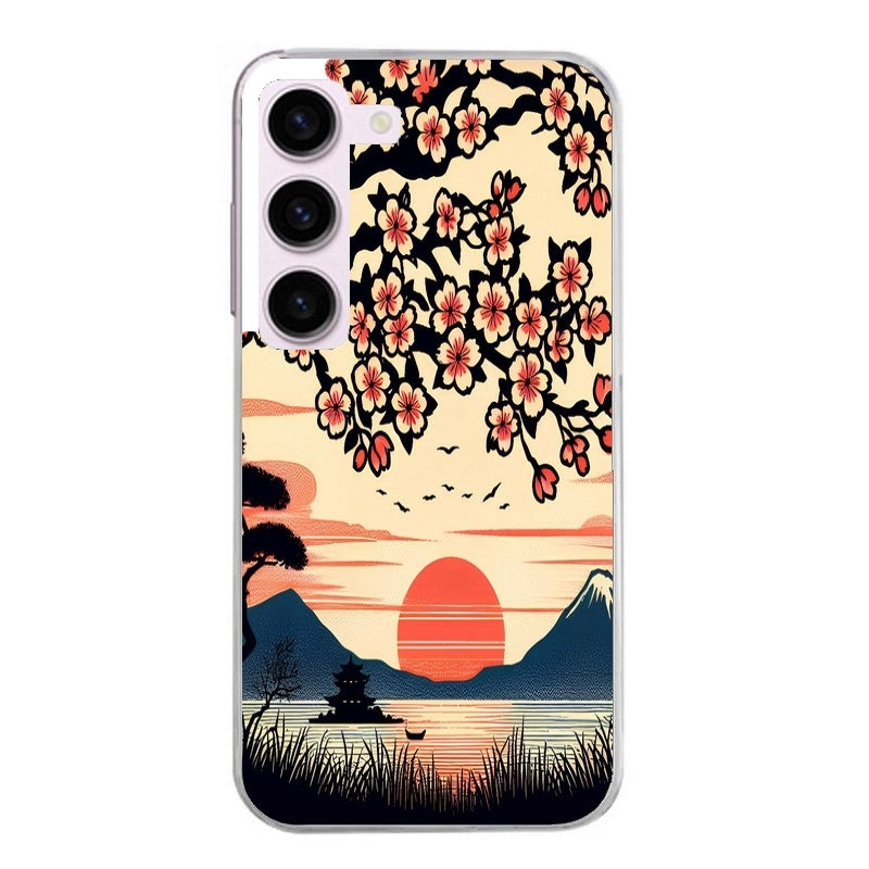 Coque taperso pour Galaxy A13 4G et 5G A23 A53 avec motif japan cerisier protection antichoc personnalisée
