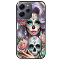 Coque noire taperso pour Redmi 12 4G et 5G avec motif tete de mort calavera bijoux protection antichoc personnalisée