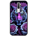 Coque noire taperso pour OPPO A5 A9 2020 avec motif tigre uv style manga protection antichoc personnalisée