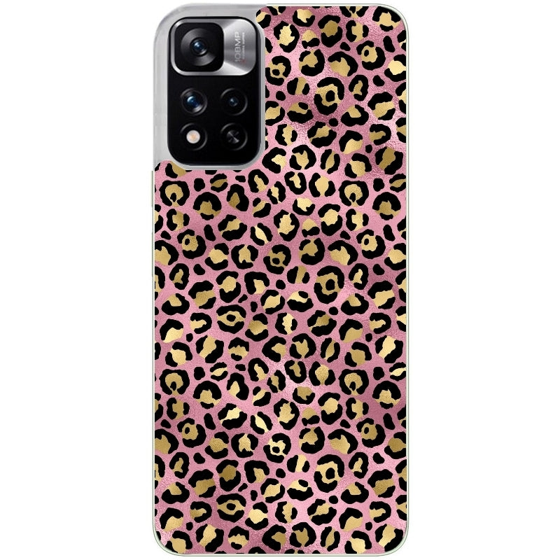 Coque taperso pour Redmi Note 12 4G 5G PRO 4G avec motif leopard rose protection antichoc personnalisée