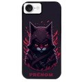 Coque noire taperso pour Iphone 17 17E AIR MAX PRO avec motif chat samourai personnalise protection antichoc personnalisée