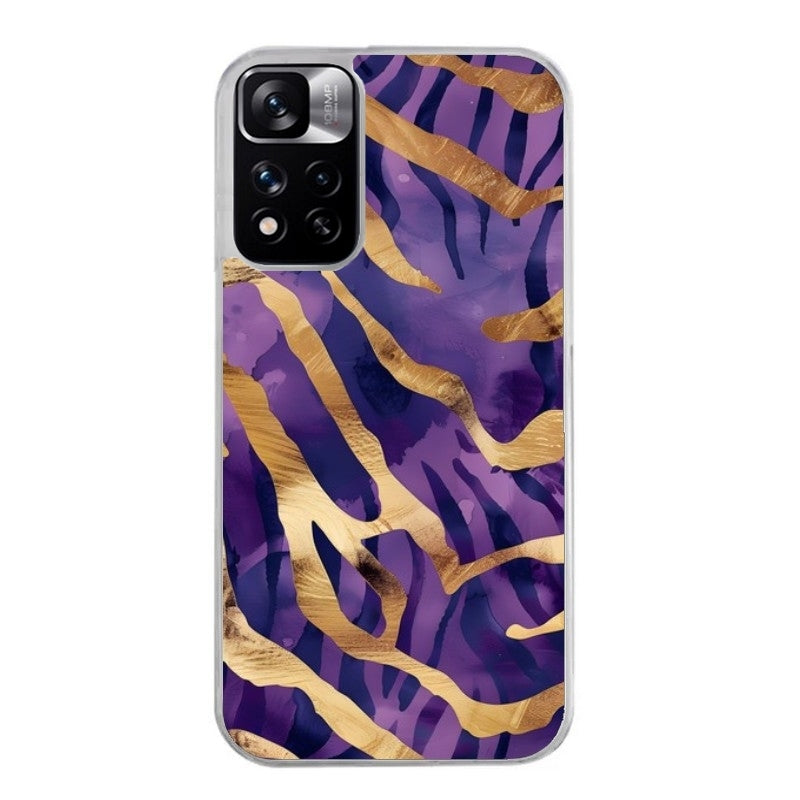 Coque taperso pour Redmi Note 10 4G 5G PRO 10S avec motif zebre violet protection antichoc personnalisée