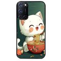 Coque noire taperso pour OPPO A72 4G avec motif chat ramen nuage protection antichoc personnalisée