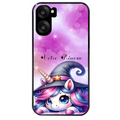 Coque noire taperso pour OnePlus Nord CE5 avec motif licorne magic avec prenom protection antichoc personnalisée