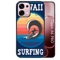Coque noire taperso pour OPPO A6 PRO 4G et 5G avec motif hawaii et surf protection antichoc personnalisée