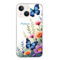 Coque taperso pour Iphone 14 et PRO PLUS PRO MAX avec motif papillon prenom personnalisee protection antichoc personnalisée