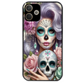 Coque noire taperso pour OPPO A5 PRO 4G et 5G avec motif tete de mort calavera bijoux protection antichoc personnalisée