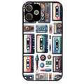 Coque noire taperso pour OPPO A5 PRO 4G et 5G avec motif cassette multi protection antichoc personnalisée