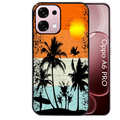 Coque noire taperso pour OPPO A6 PRO 4G et 5G avec motif hawai sun protection antichoc personnalisée