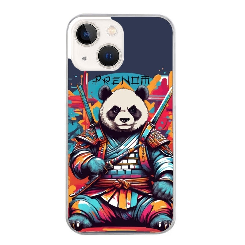 Coque taperso pour Iphone 14 et PRO PLUS PRO MAX avec motif panda katana personnalisee protection antichoc personnalisée