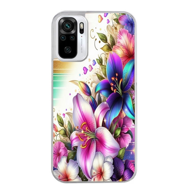 Coque taperso pour Redmi Note 10 4G 5G PRO 10S avec motif fleur fluo protection antichoc personnalisée