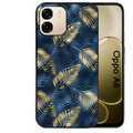 Coque noire taperso pour OPPO A6 A6X 4G et 5G avec motif palmier bleu protection antichoc personnalisée