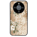 Coque noire taperso pour Magic 5 6 LITE et PRO avec motif bois et dentelle 1 protection antichoc personnalisée