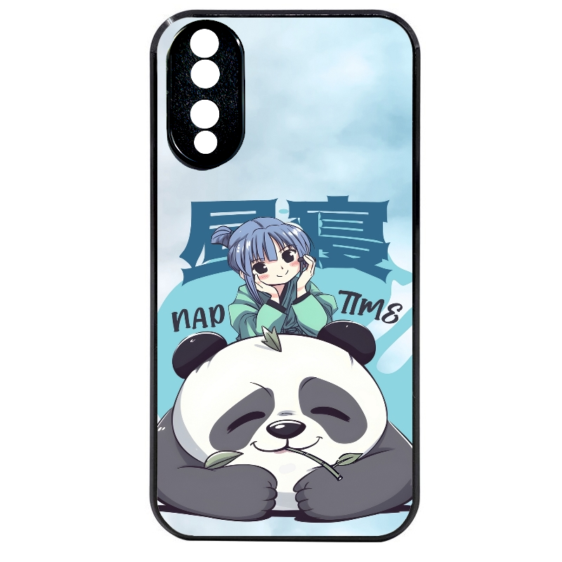 Coque noire taperso pour Honor 70 LITE 90 et LITE avec motif panda anime protection antichoc personnalisée