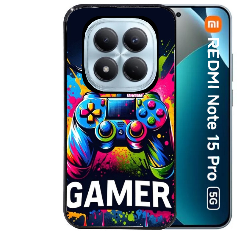 Coque noire taperso pour Redmi Note 15 et PRO PLUS 4G 5G avec motif gamer protection antichoc personnalisée
