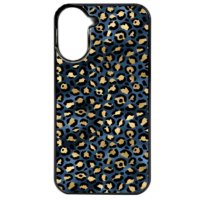 Coque noire taperso pour Redmi A5 4G avec motif leopard bleu protection antichoc personnalisée