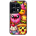 Coque noire taperso pour OnePlus 11 et 12 avec motif anime donut kawaii protection antichoc personnalisée