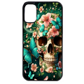 Coque noire taperso pour Moto E13 E14 E15 avec motif tete de mort skull printemps protection antichoc personnalisée