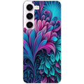 Coque taperso pour galaxy A04S A14 A34 A54 avec motif tropical violet et des fleurs protection antichoc personnalisée