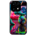 Coque noire taperso pour OnePlus 15 avec motif foot controle personnalisee protection antichoc personnalisée