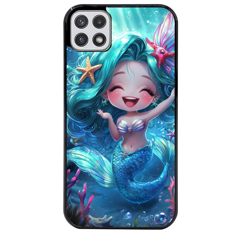 Coque noire taperso pour galaxy A22 A32 A52 A52S 4G 5G  avec motif sirene style anime protection antichoc personnalisée