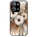 Coque noire taperso pour POCO C85 avec motif dreamcatcher marguerite protection antichoc personnalisée