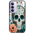 Coque noire taperso pour Redmi 15 4G et 5G avec motif mort mexicaine turquoise protection antichoc personnalisée