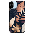 Coque noire taperso pour Redmi A1 et A2 avec motif jungle et feuilles protection antichoc personnalisée