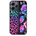 Coque noire taperso pour Redmi 12 4G et 5G avec motif leopard et fleur protection antichoc personnalisée