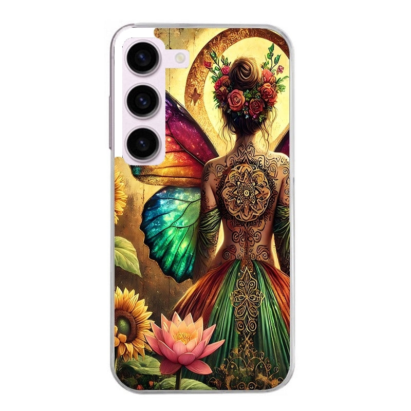 Coque taperso pour Galaxy A13 4G et 5G A23 A53 avec motif fee et fleurs protection antichoc personnalisée
