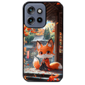 Coque noire taperso pour Moto Edge 60 et Neo Fusion Pro avec motif renard et fox anime protection antichoc personnalisée