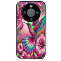 Coque noire taperso pour Magic 5 6 LITE et PRO avec motif colibri et fleurs protection antichoc personnalisée