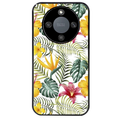 Coque noire taperso pour Magic 5 6 LITE et PRO avec motif jungle et fleur hibiscus protection antichoc personnalisée