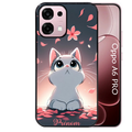 Coque noire taperso pour OPPO A6 PRO 4G et 5G avec motif chat anime avec votre prenom protection antichoc personnalisée