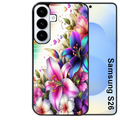 Coque noire taperso pour galaxy S26 et PLUS ULTRA FE avec motif fleur fluo protection antichoc personnalisée