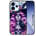Coque noire taperso pour OPPO Reno 15 et F FS 5G avec motif tete de mort calavera et corbeau protection antichoc personnalisée