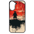 Coque noire taperso pour Redmi A5 4G avec motif samourai rouge protection antichoc personnalisée